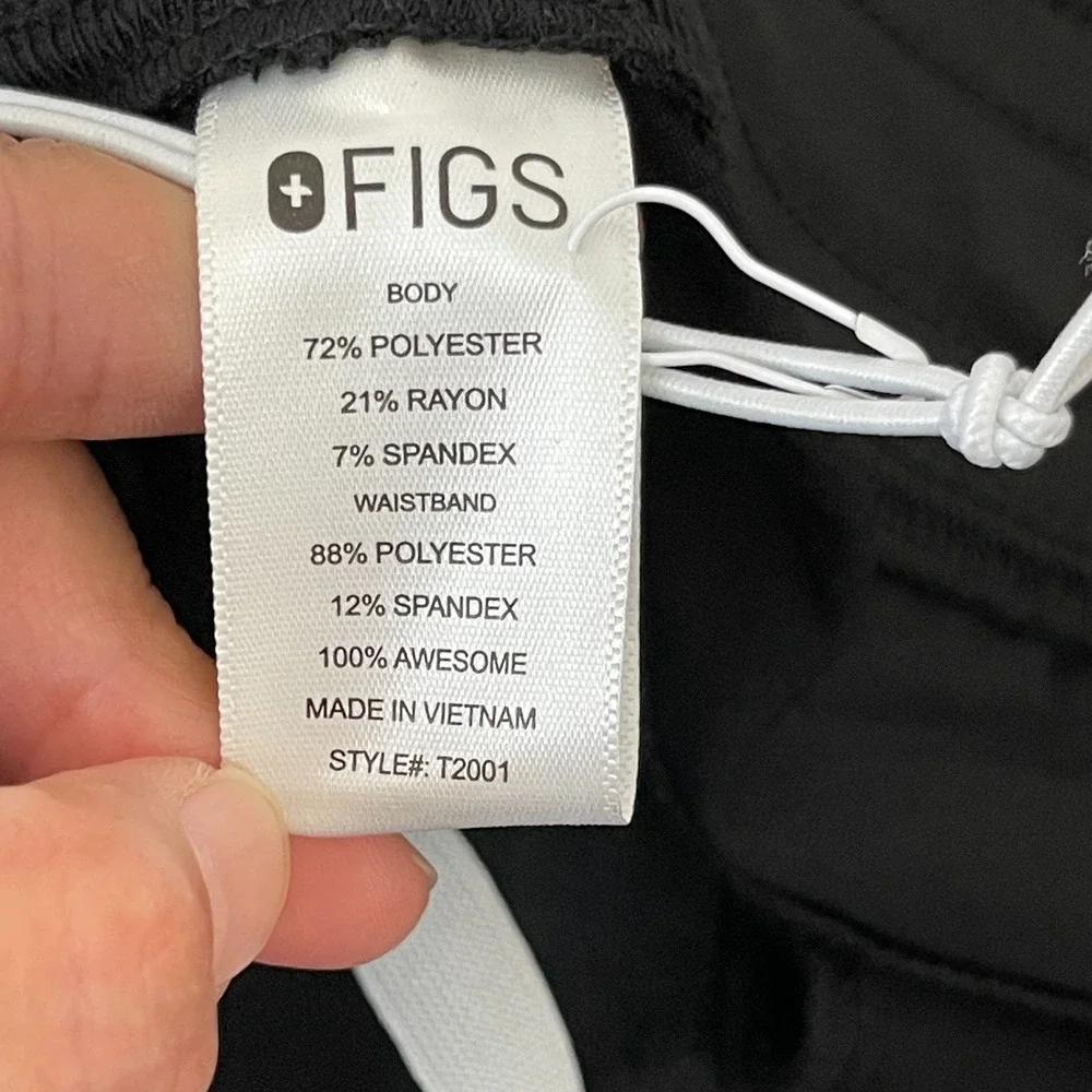 FIGS Axim 2.0 Cargo Scrub Pants Mens Medium Black T2001 NWT